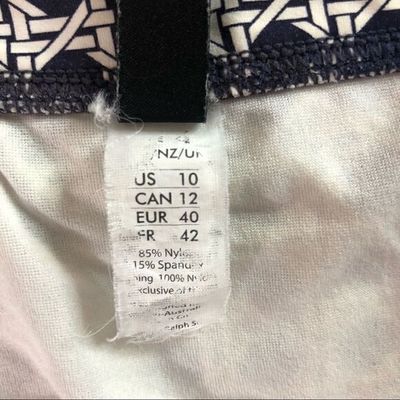 Bond-eye Australia Women’s Bikini Bottoms Fold Over Waist Black/White Size 10 - Picture 7 of 9